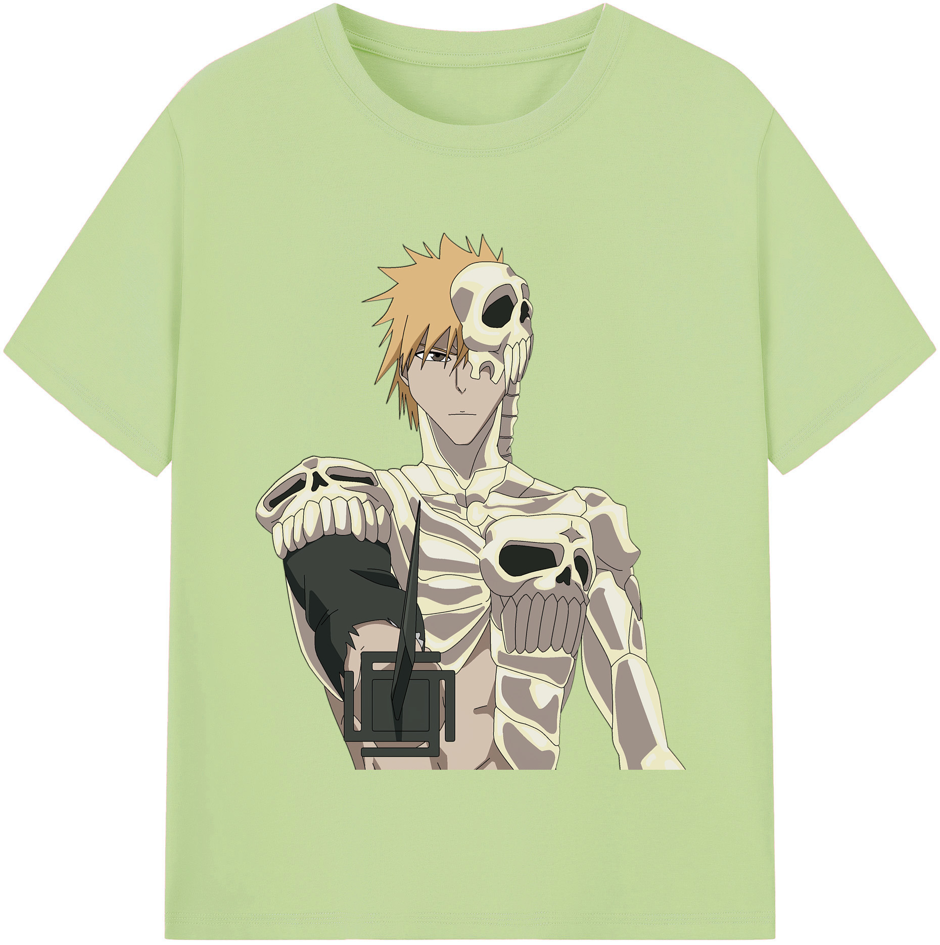 （画像用） ブリーチ 黒崎一護（くろさき いちご）BLEACH Kurosaki Ichigo 綿100％半袖Tシャツ（フロントプリント）